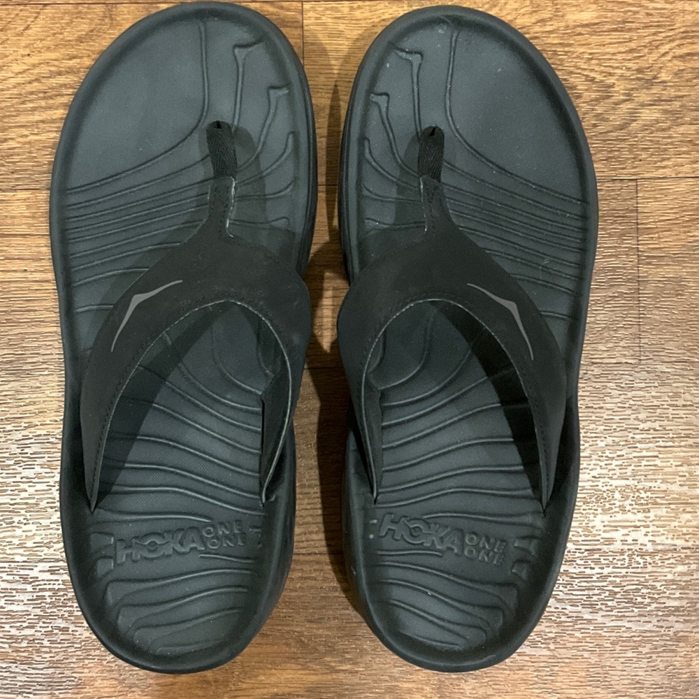 Hoka One One Women’s Black Flip-Flops